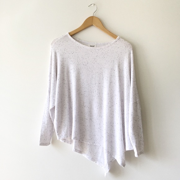 NWOT Seed Heritage Asymmetrical Long Sleeve Top - Picture 2 of 5
